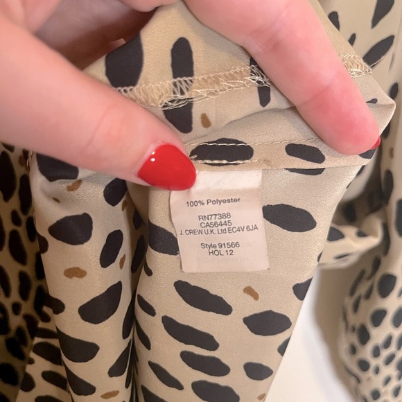 J.Crew Animal Print Blouse - Picture 7 of 8